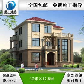 復(fù)式三層別墅全套施工圖紙及效果圖_別墅設(shè)計圖紙,鼎川建筑