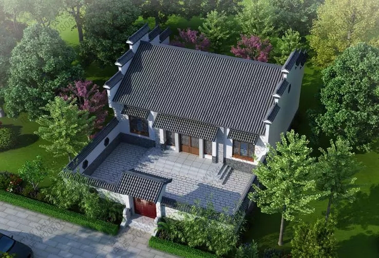 12.9米×9米，中式徽派一層別墅，回農村12萬就能建！