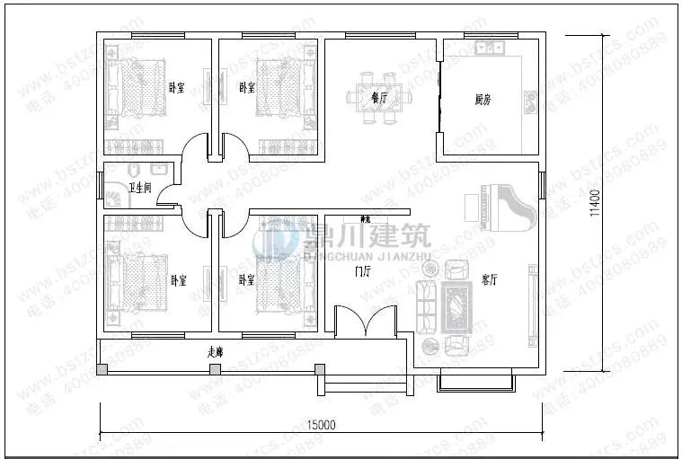 15萬就能建的一層農村別墅，精致大氣房間多，養老住家首選！