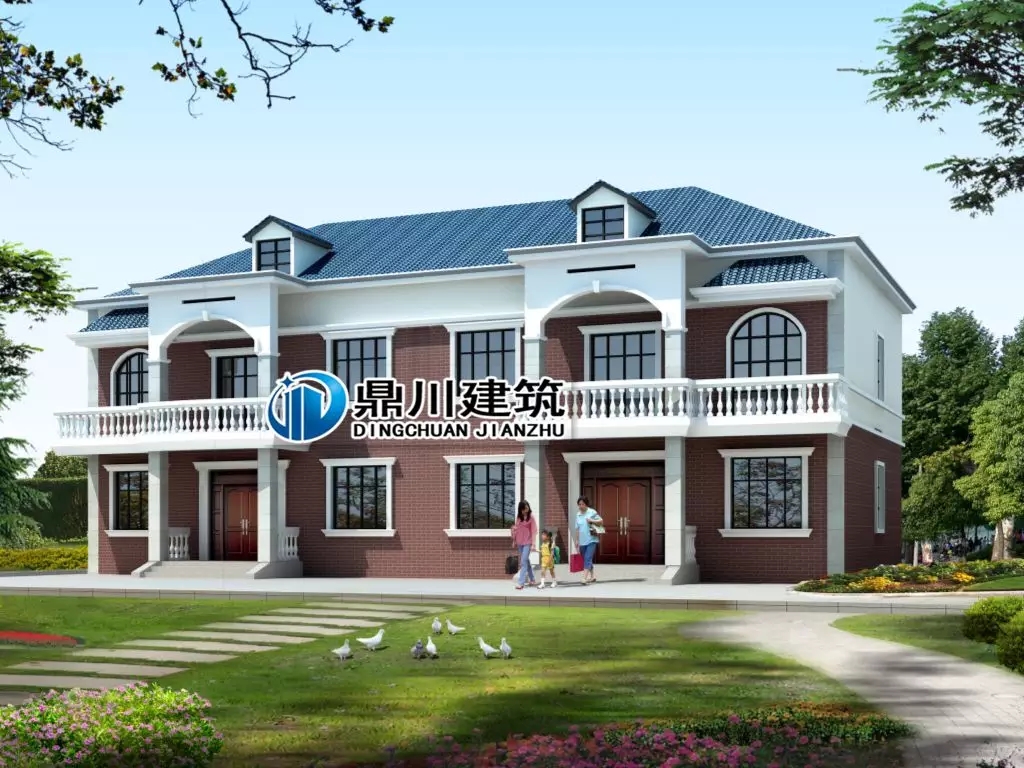 這款農(nóng)村二層雙拼別墅，有顏又省錢，經(jīng)濟實用施工也簡單！